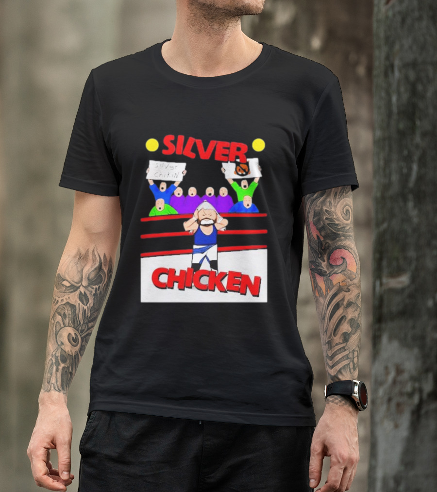 Silver Fox Ringside Champion Silver Chicken Fans T-Shirt