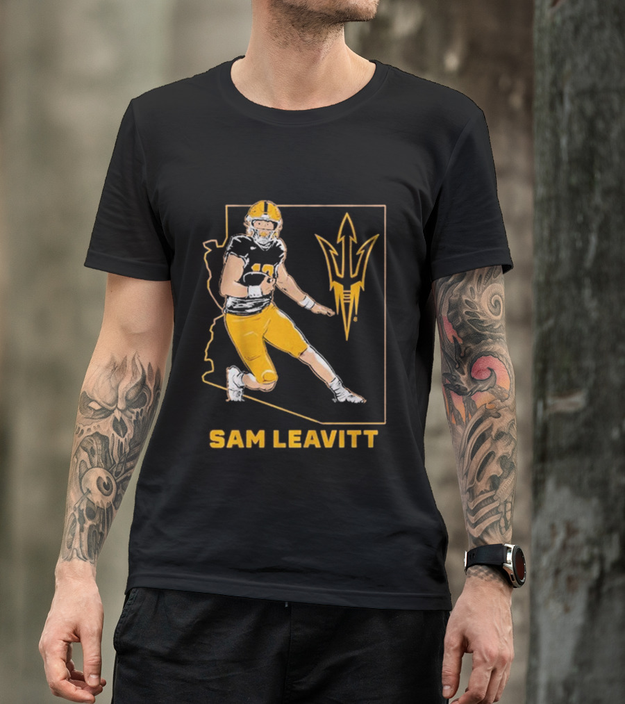 Sam Leavitt ASU Football State T-Shirt