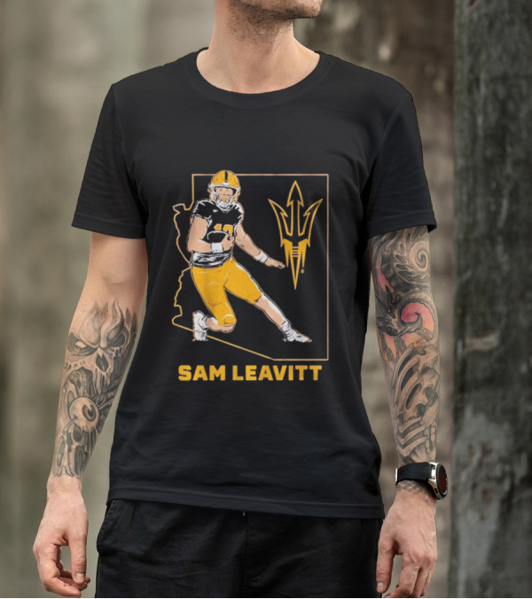 Sam Leavitt ASU Football State T-Shirt