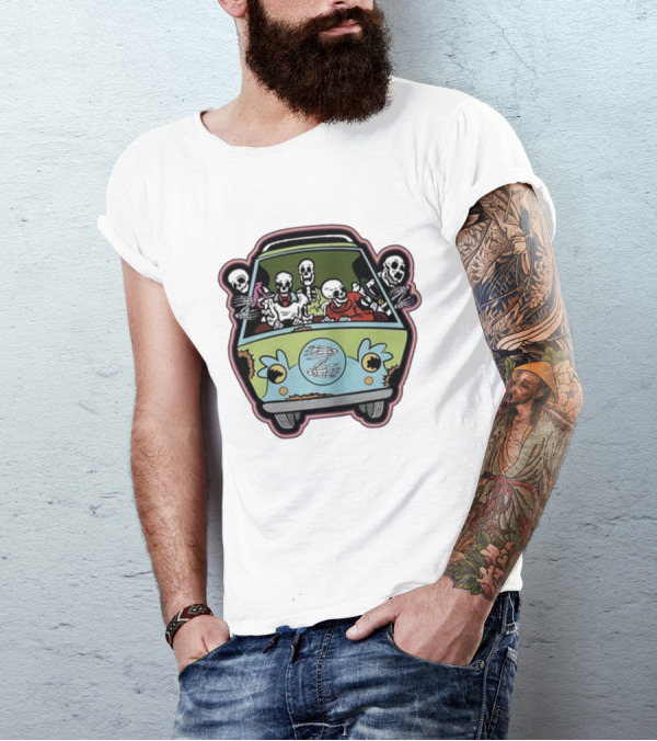 Deadbeats Inc Skeletons In Van T-Shirt