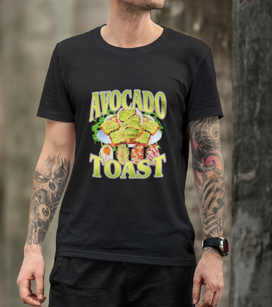 Emotionalclub Avocado Toast Plate With Assorted Toppings T-Shirt