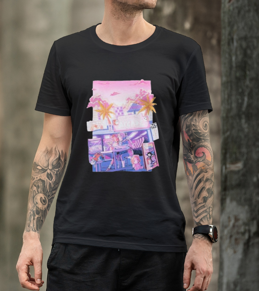 Game Grumps Arcade Neon Palm Trees T-Shirt