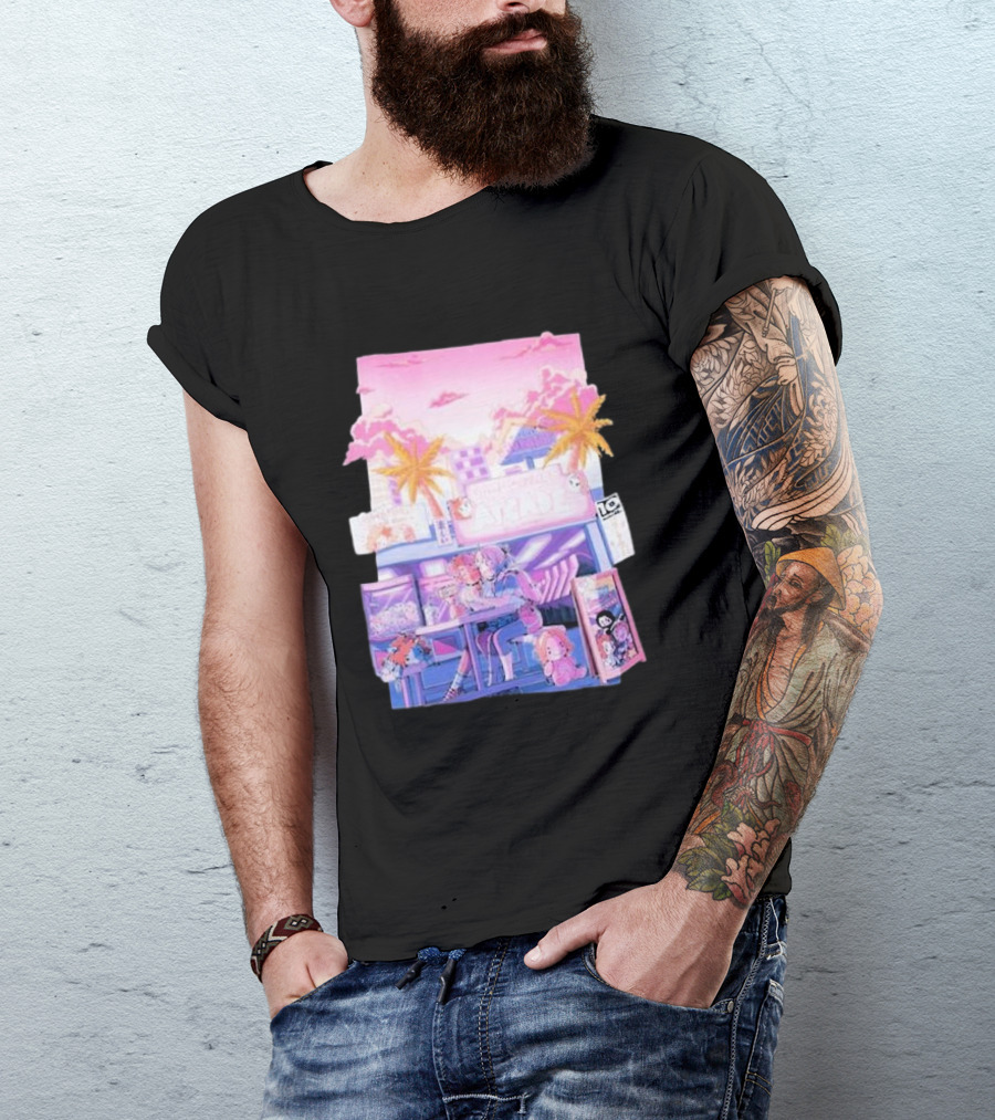 Game Grumps Arcade Neon Palm Trees T-Shirt