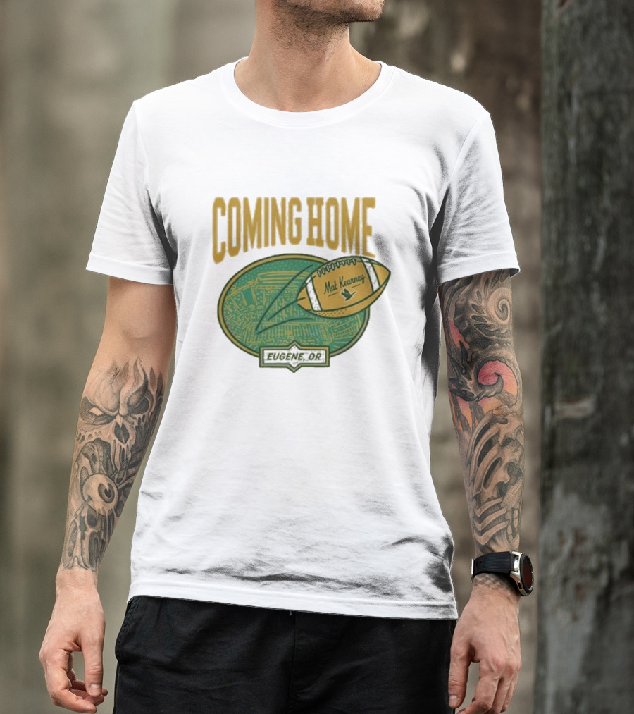 Mat Kearney Coming Home Football Eugene OR Map T-Shirt