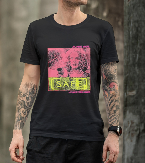 Julianne Moore Safe A Film By Todd Haynes Vintage Pink And Yellow Movie T-Shirt