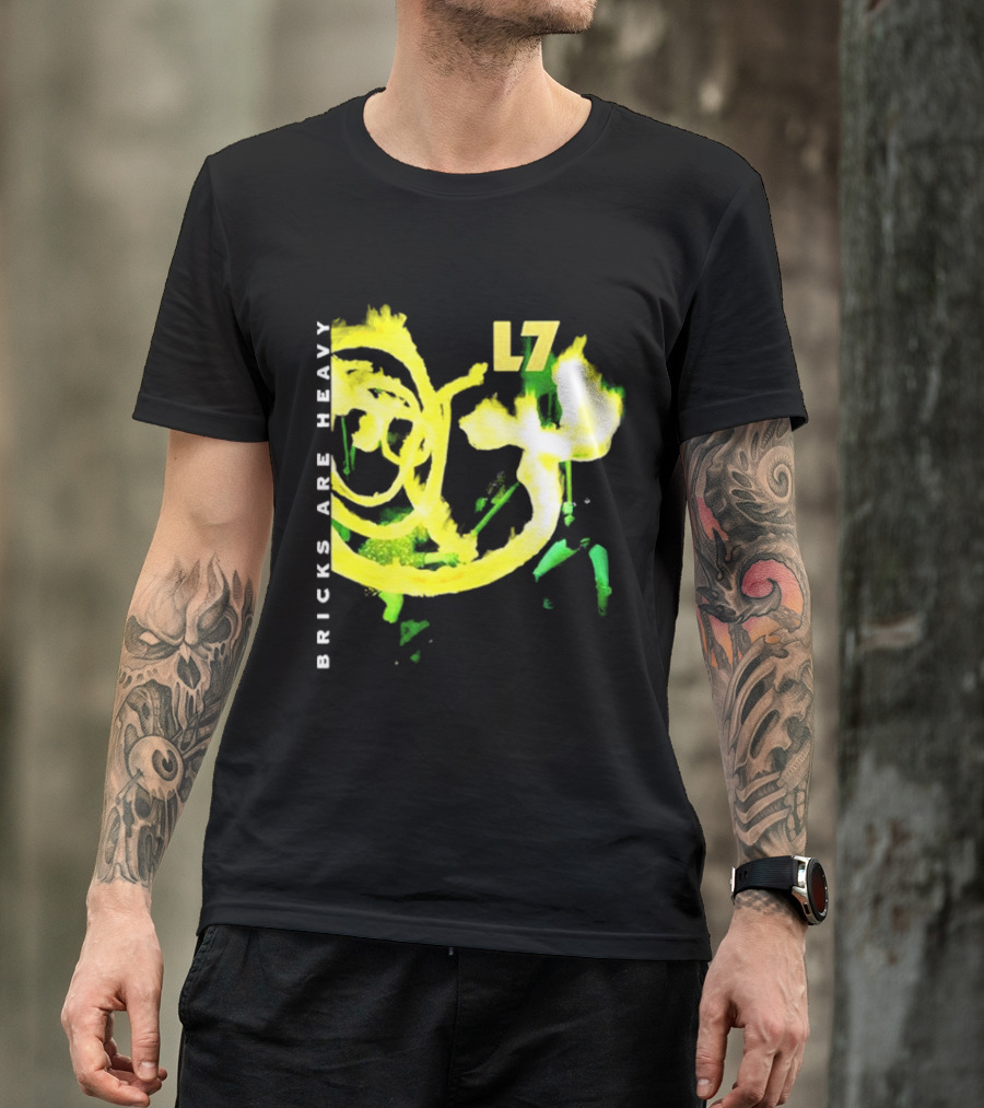 L7 Bricks Are Heavy Album Neon Graffiti T-Shirt