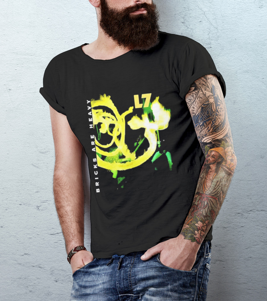 L7 Bricks Are Heavy Album Neon Graffiti T-Shirt