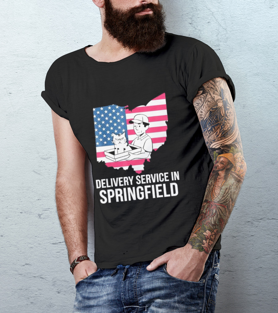 Delivery Service In Springfield American Cat Carrier T-Shirt
