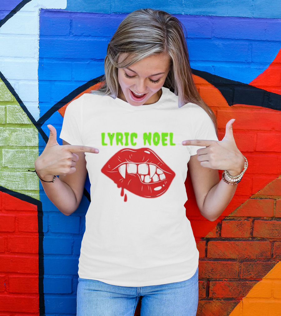 Lyric Noel Cry Little Sister Vampire Fangs Dripping Blood T-Shirt
