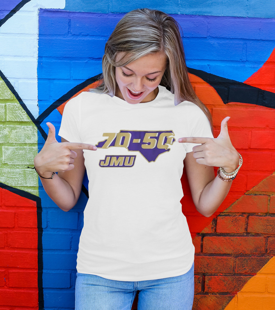 JMU 70-50 North Carolina Football Victory T-Shirt