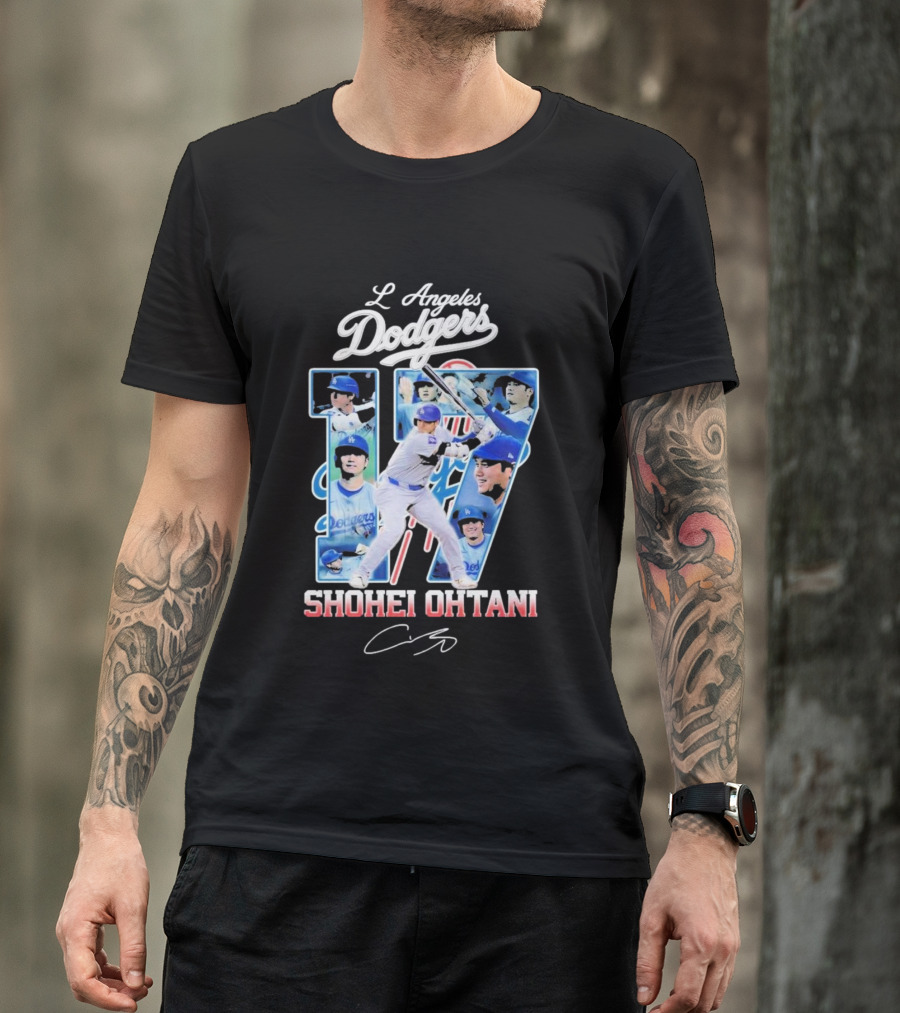 Los Angeles Dodgers Shohei Ohtani Number 17 Dodgers Baseball Star T-Shirt