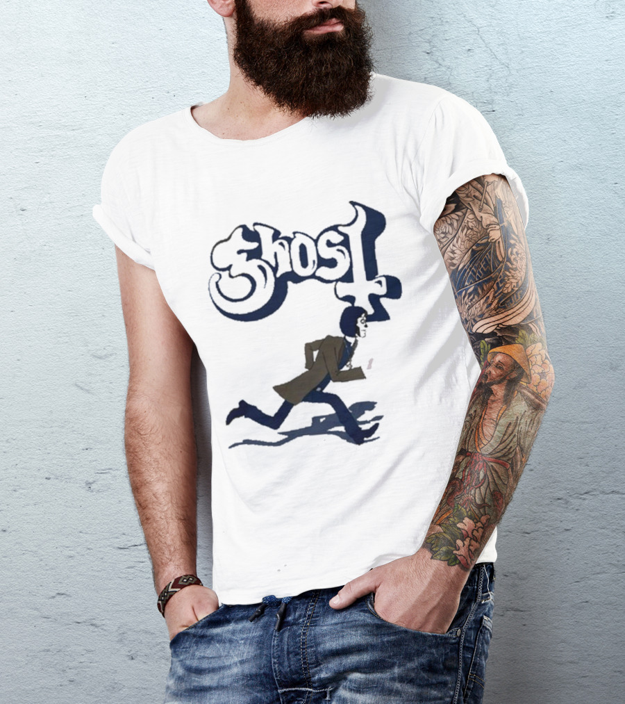 Ghost Band Retro Running Figure T-Shirt