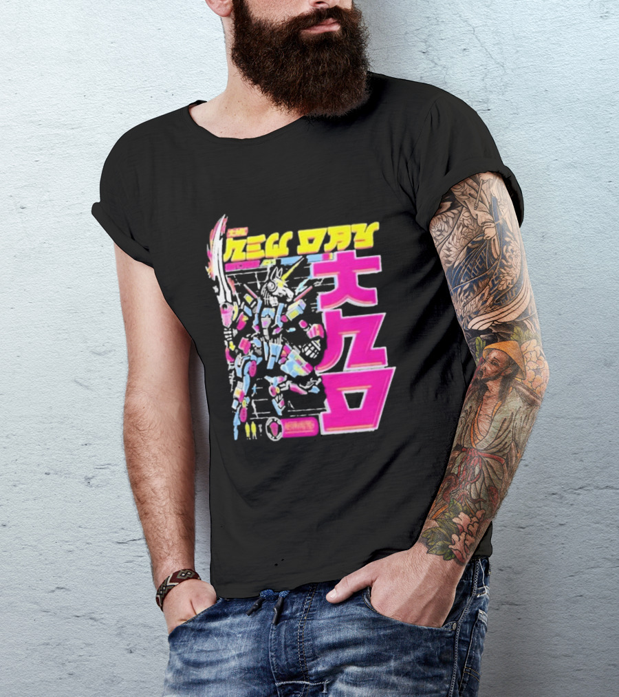 New Day Xaiver Woods Cyber Bunny Robot In Mecha T-Shirt