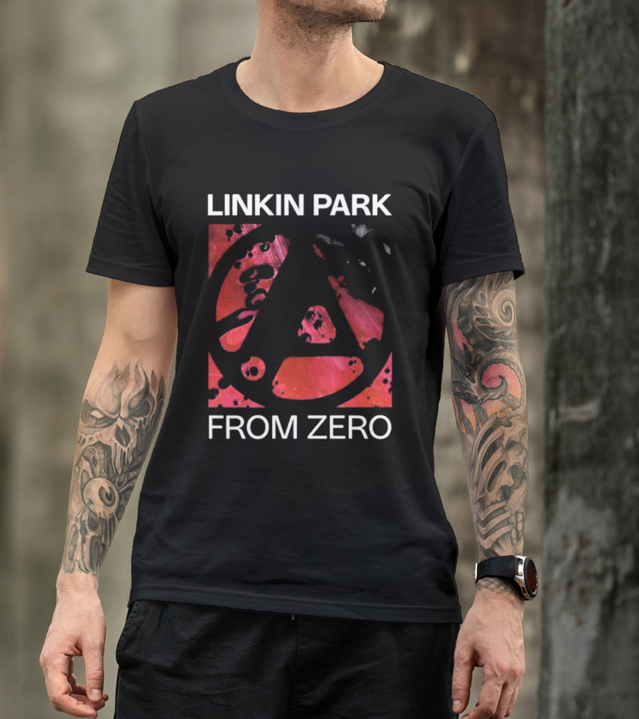 Linkin Park From Zero Texture Black Concert Red LP T-Shirt