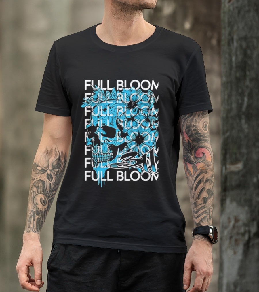 311 Band Full Bloom Skull Flower Repeat T-Shirt