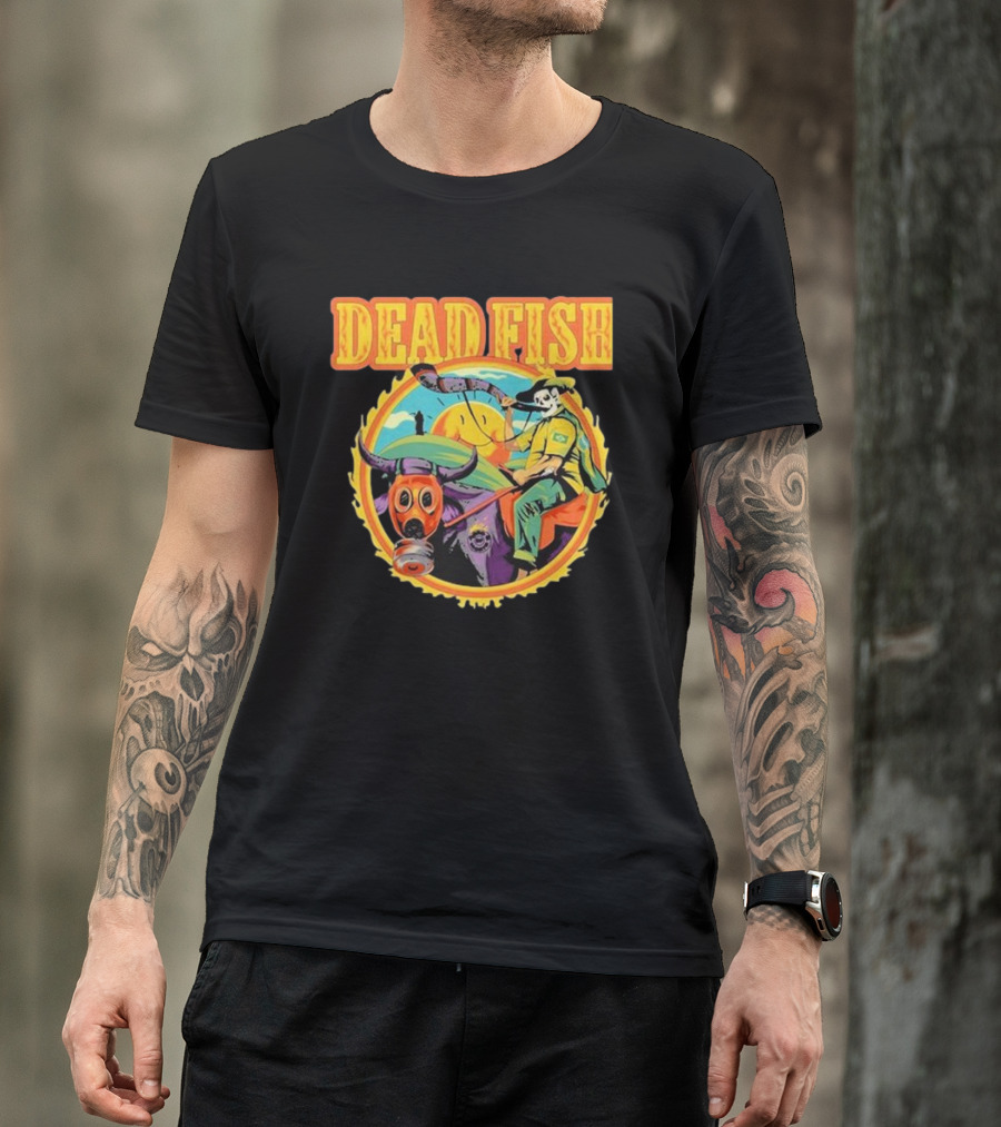 Dead Fish Band Agro Is Death Riding Bull T-Shirt