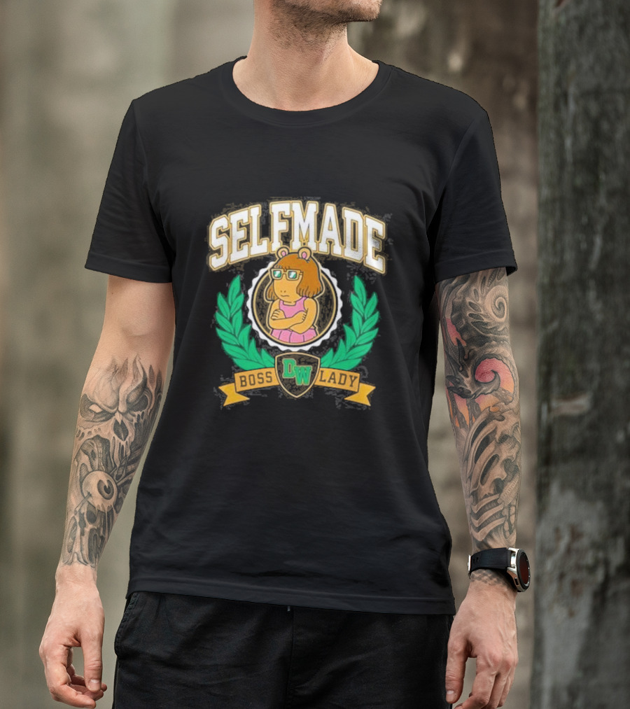 Selfmade Tired D.W. Meme Boss Lady Retroki T-Shirt