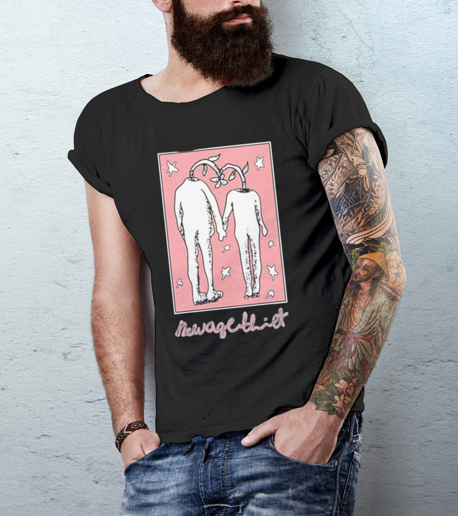 Wax Bodega New Age Thief Starry Headless Figures Holding Hands T-Shirt