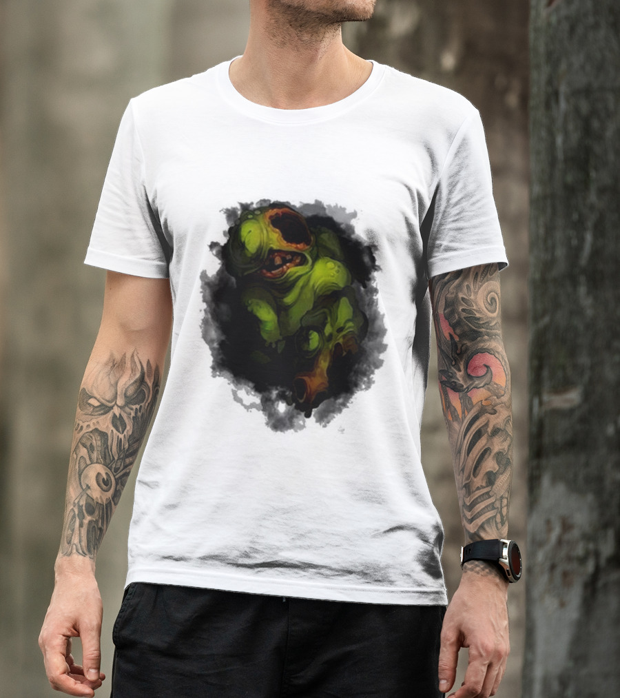 Binding Of Isaac Four Souls Pestilence Creepy Green Monster Card T-Shirt