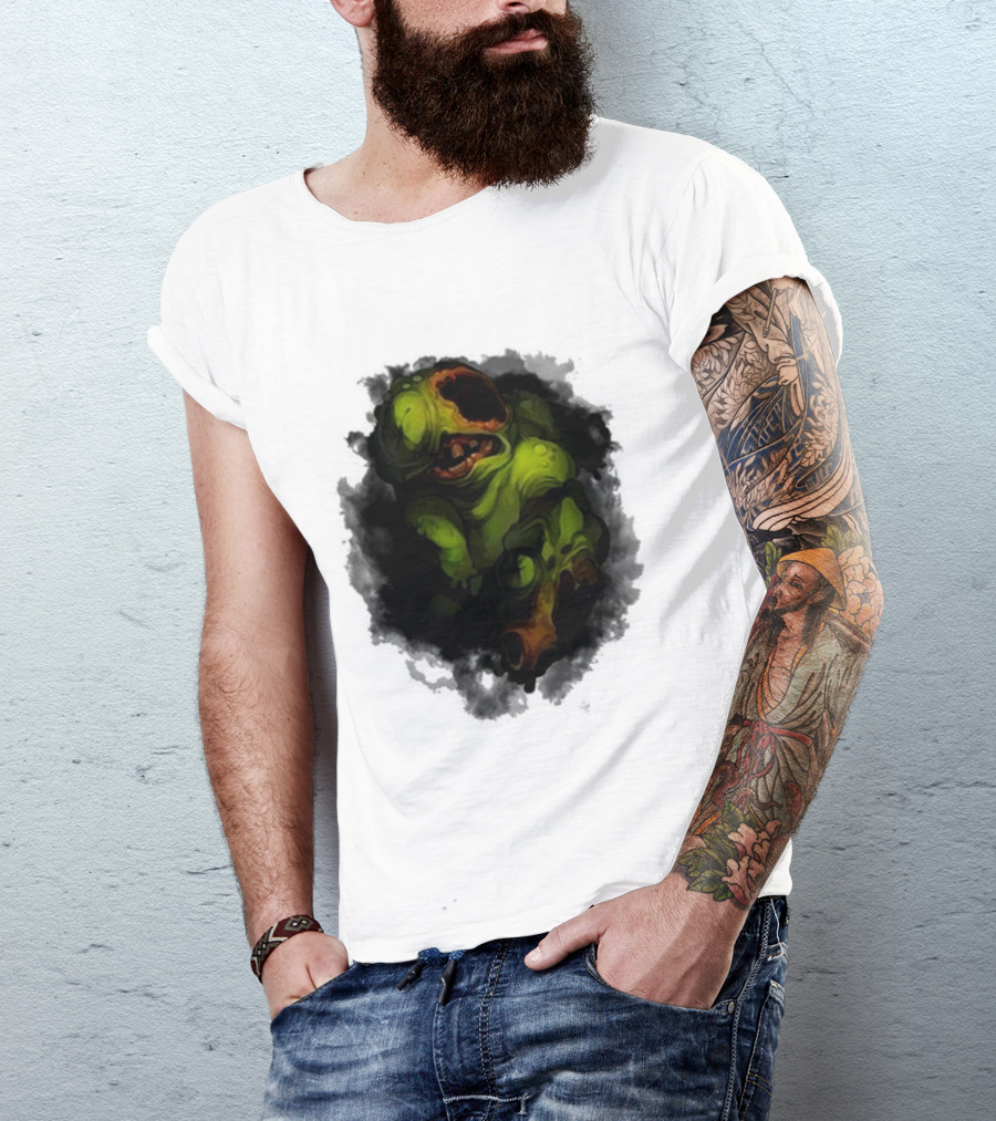 Binding Of Isaac Four Souls Pestilence Creepy Green Monster Card T-Shirt