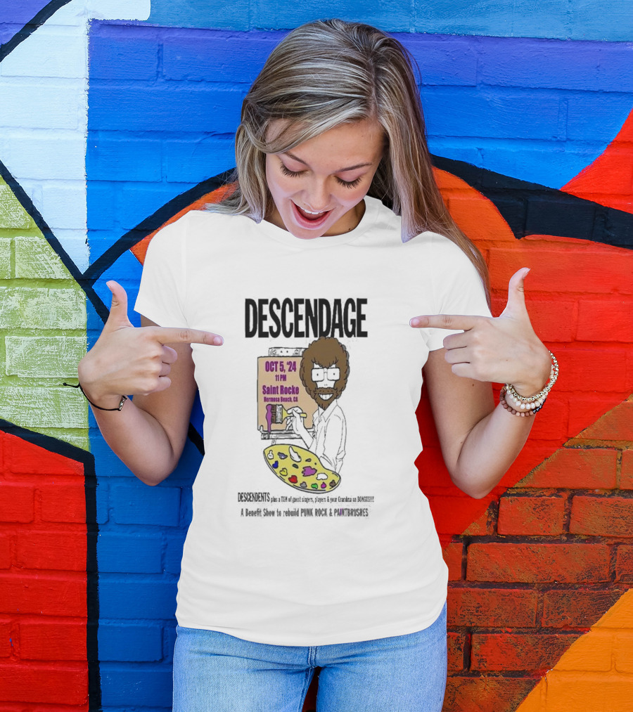 Descendage Featuring Descendents Plus Guest Singers At Saint Rocke Hermosa Beach Benefit For Punk Rock And Paintbrushes October 5 T-Shirt