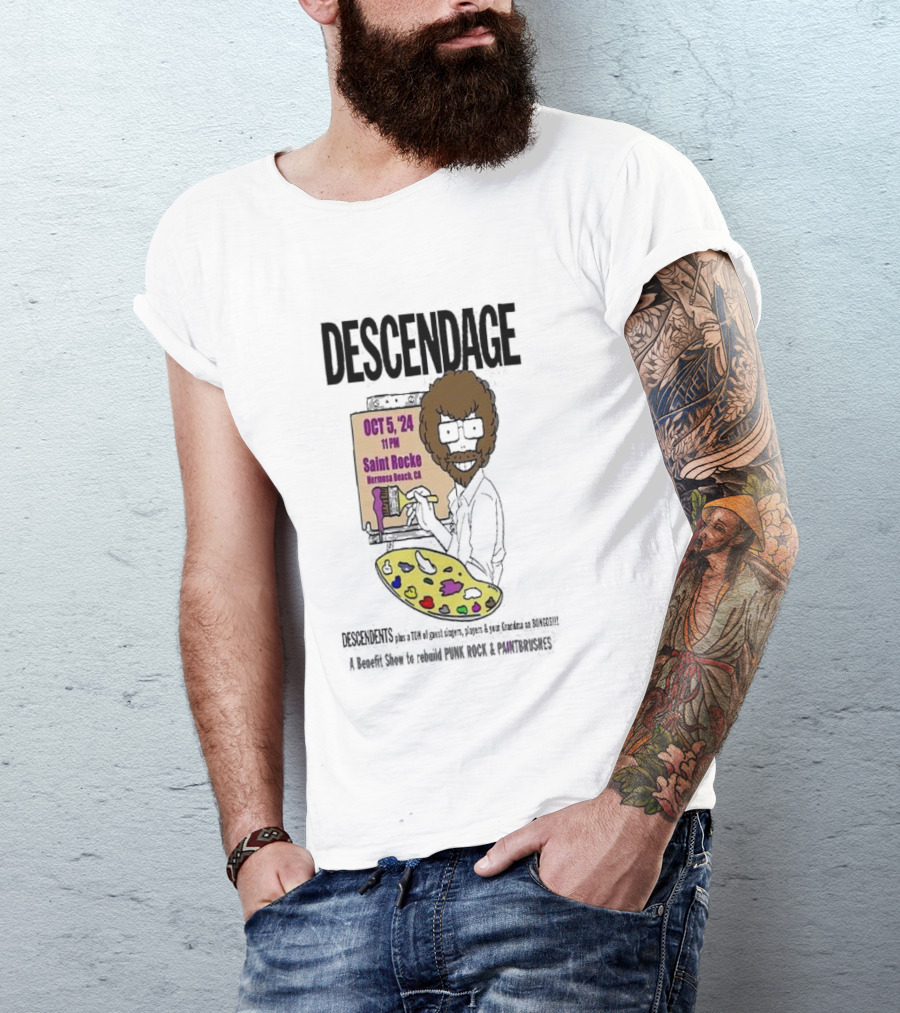 Descendage Featuring Descendents Plus Guest Singers At Saint Rocke Hermosa Beach Benefit For Punk Rock And Paintbrushes October 5 T-Shirt