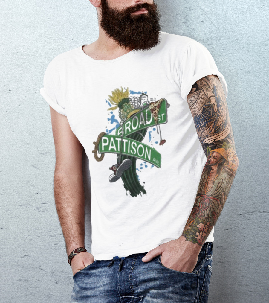 Philly Broad Street Pattison Avenue Sports And Iconic Symbols Compilation T-Shirt