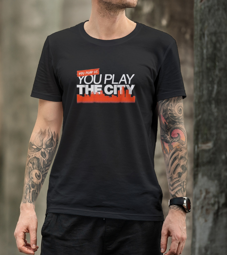 Detroit Baseball You Play Us You Play The City Skyline T-Shirt