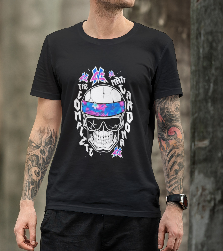 Matt Cardona The Complete Hawaii Skull And Sunglasses Floral Headband T-Shirt
