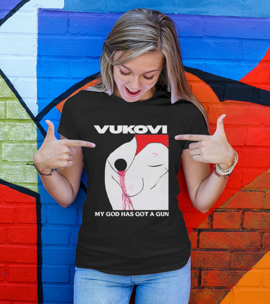 Vukovi My God Has Got A Gun Bold Graphic Concept T-Shirt