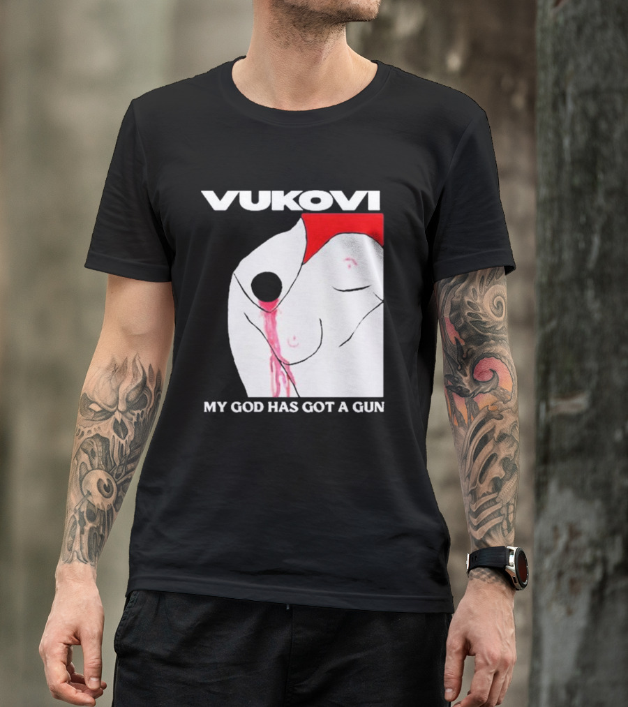 Vukovi My God Has Got A Gun Bold Graphic Concept T-Shirt