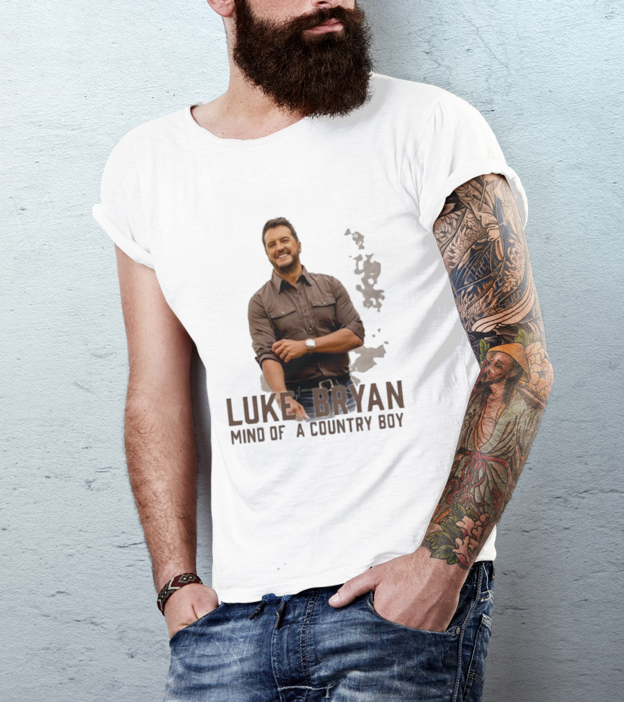 Luke Bryan Mind Of A Country Boy Music Icon Rustic Vibe T-Shirt