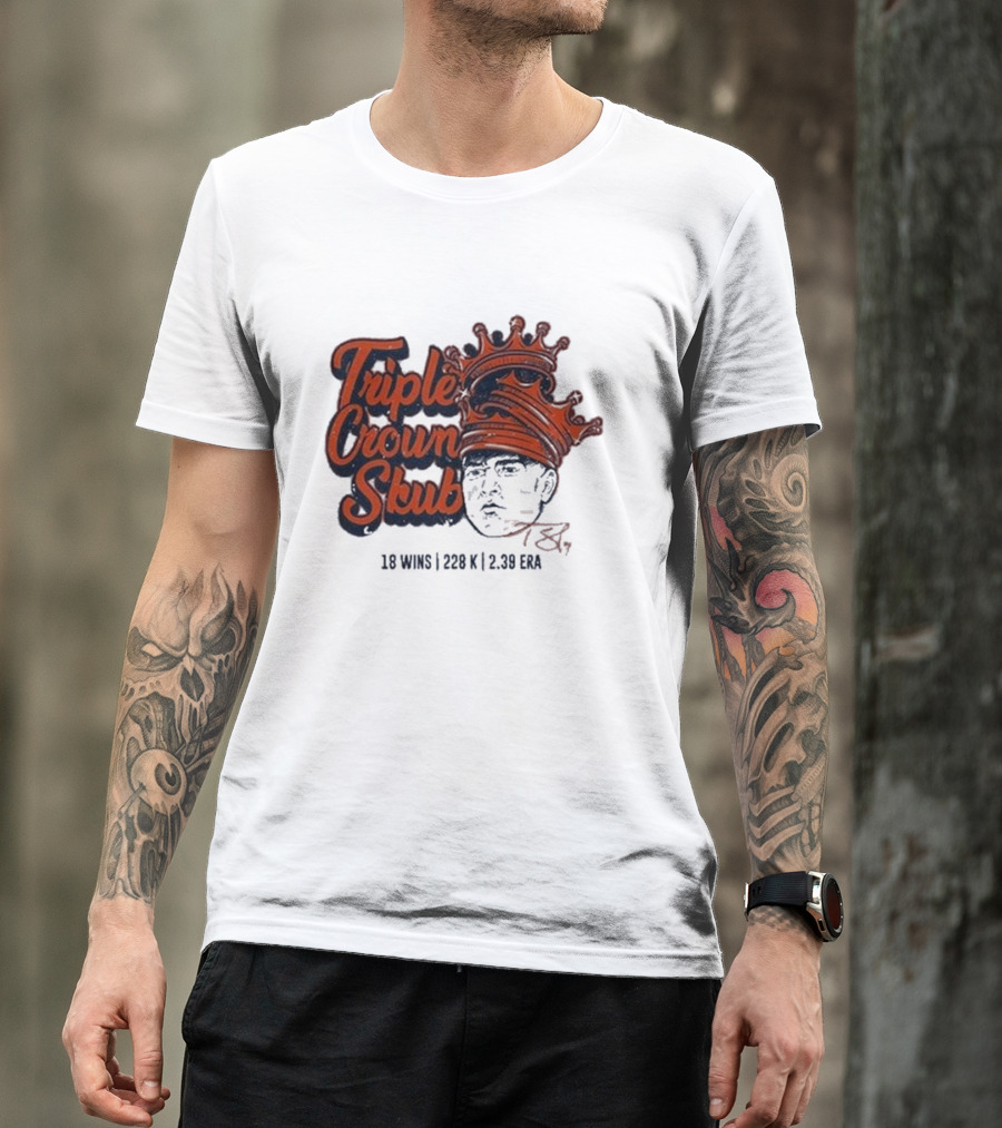 Tarik Skubal Triple Crown 18 Wins 228K 2.39 ERA Detroit Tigers T-Shirt