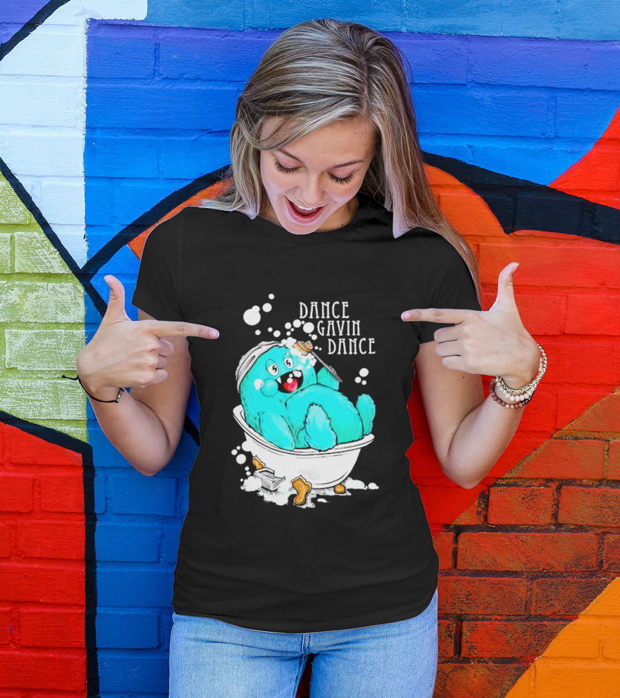 Dance Gavin Dance Gobby Bathtub Creature In Bubbles T-Shirt