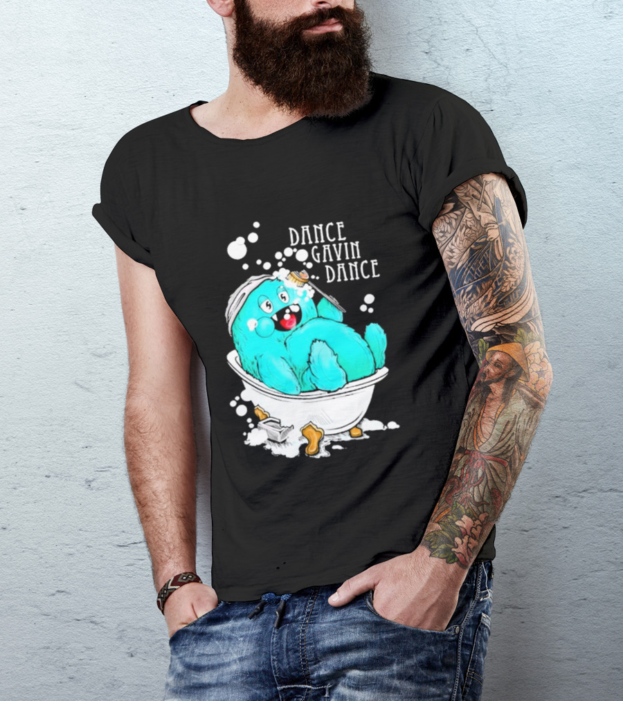 Dance Gavin Dance Gobby Bathtub Creature In Bubbles T-Shirt