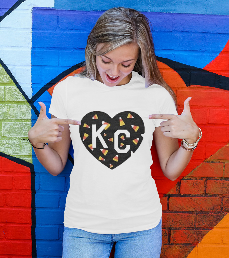 KC Heart Candy Corn T-Shirt