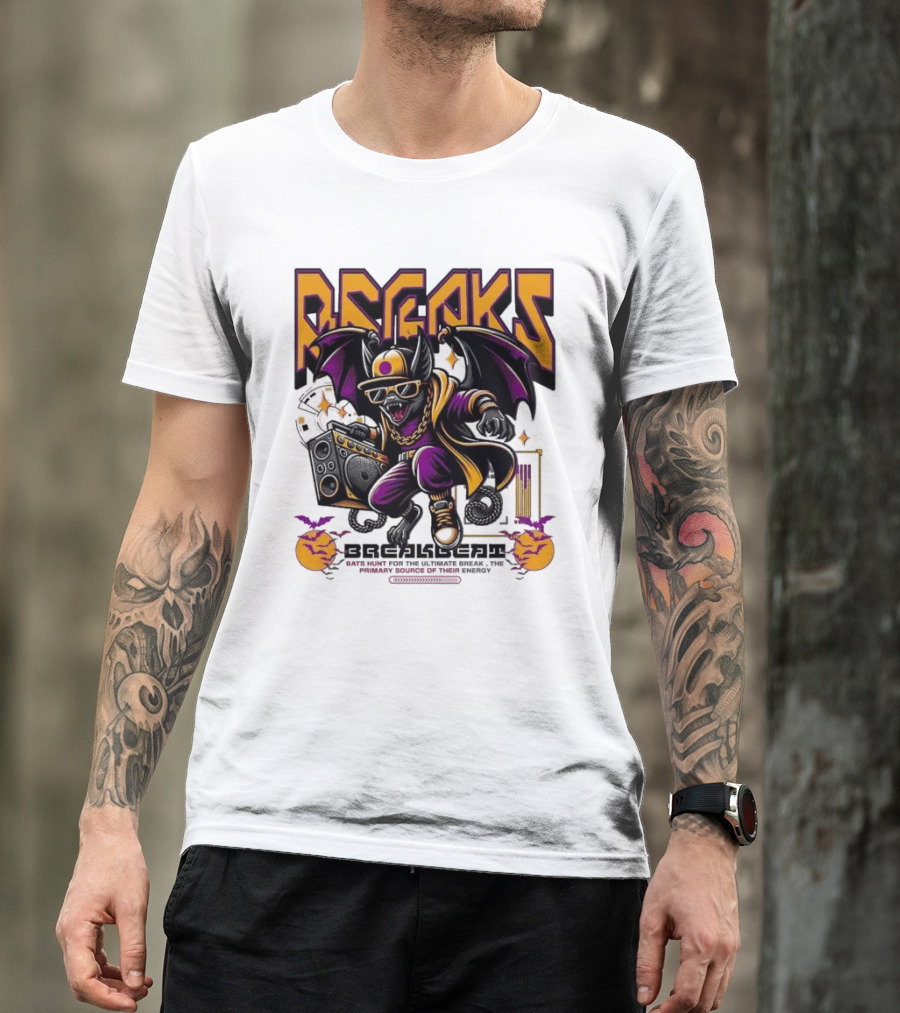 Breakbeat Bat Breaks Bats Hunt For The Ultimate Break Primary Source Of Energy T-Shirt