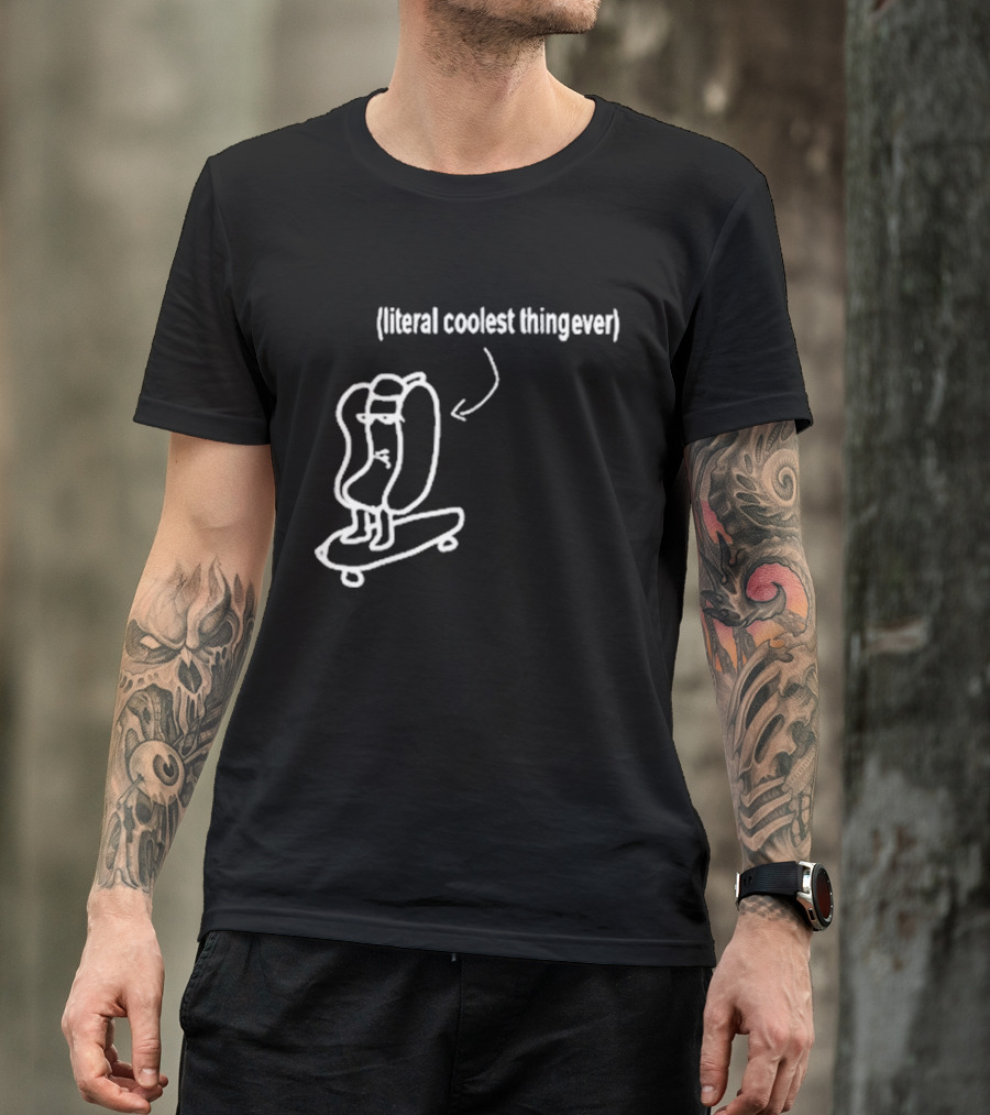 Fallenchungus Literal Coolest Thing Ever Skater Cartoon T-Shirt