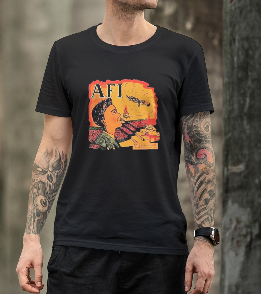 AFI Shut Your Mouth And Open Your Eyes Comic T-Shirt