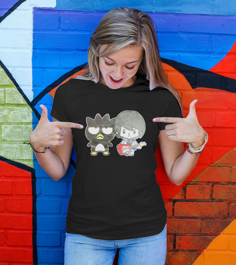 Akb48 Chanrio Yamamoto Aya Bad Badtz-Maru Guitar Character T-Shirt