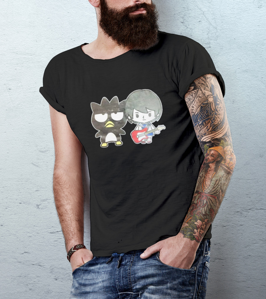 Akb48 Chanrio Yamamoto Aya Bad Badtz-Maru Guitar Character T-Shirt