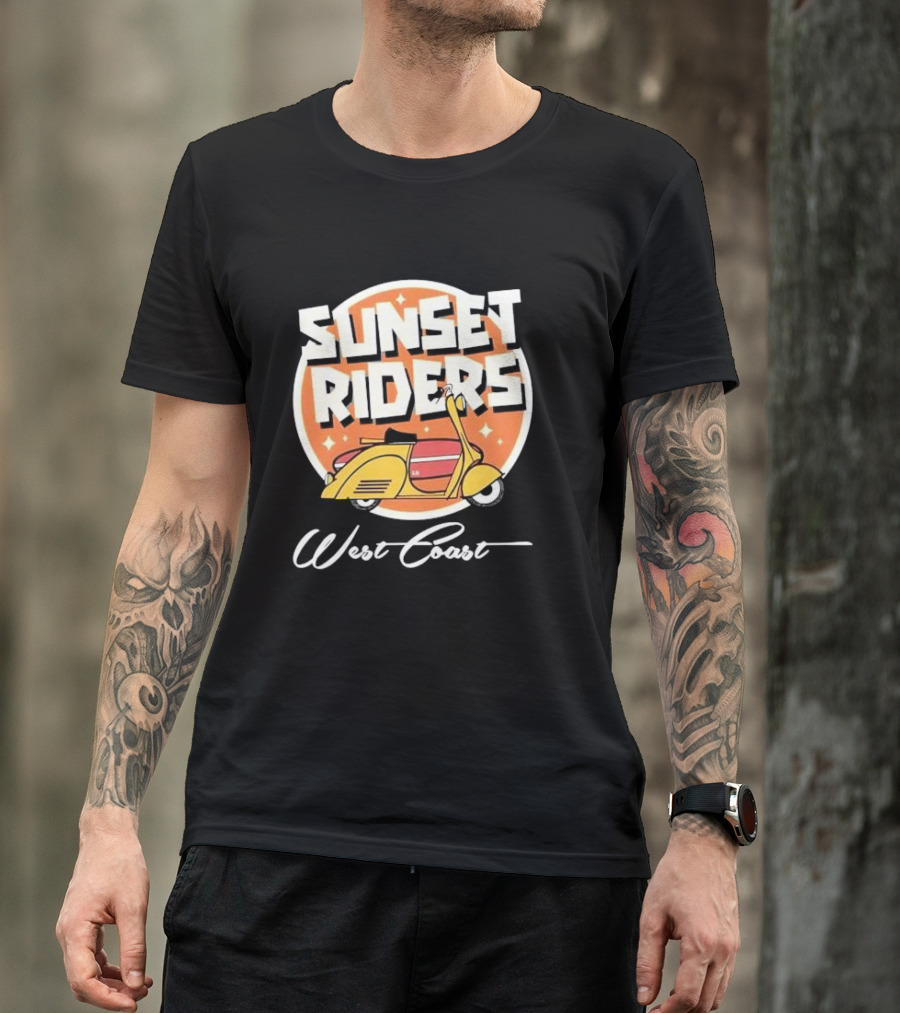 Sunset Riders West Coast Retro Scooter T-Shirt