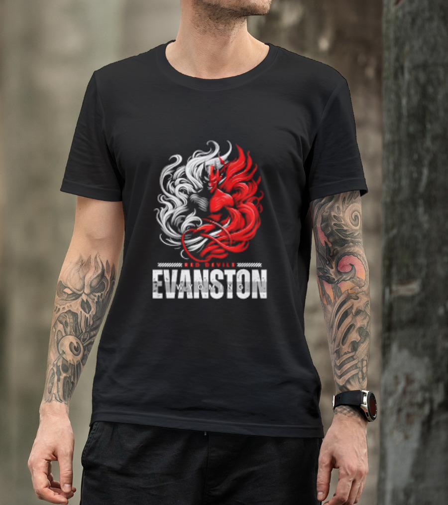 Evanston Red Devils Wyoming Fiery Mascot T-Shirt