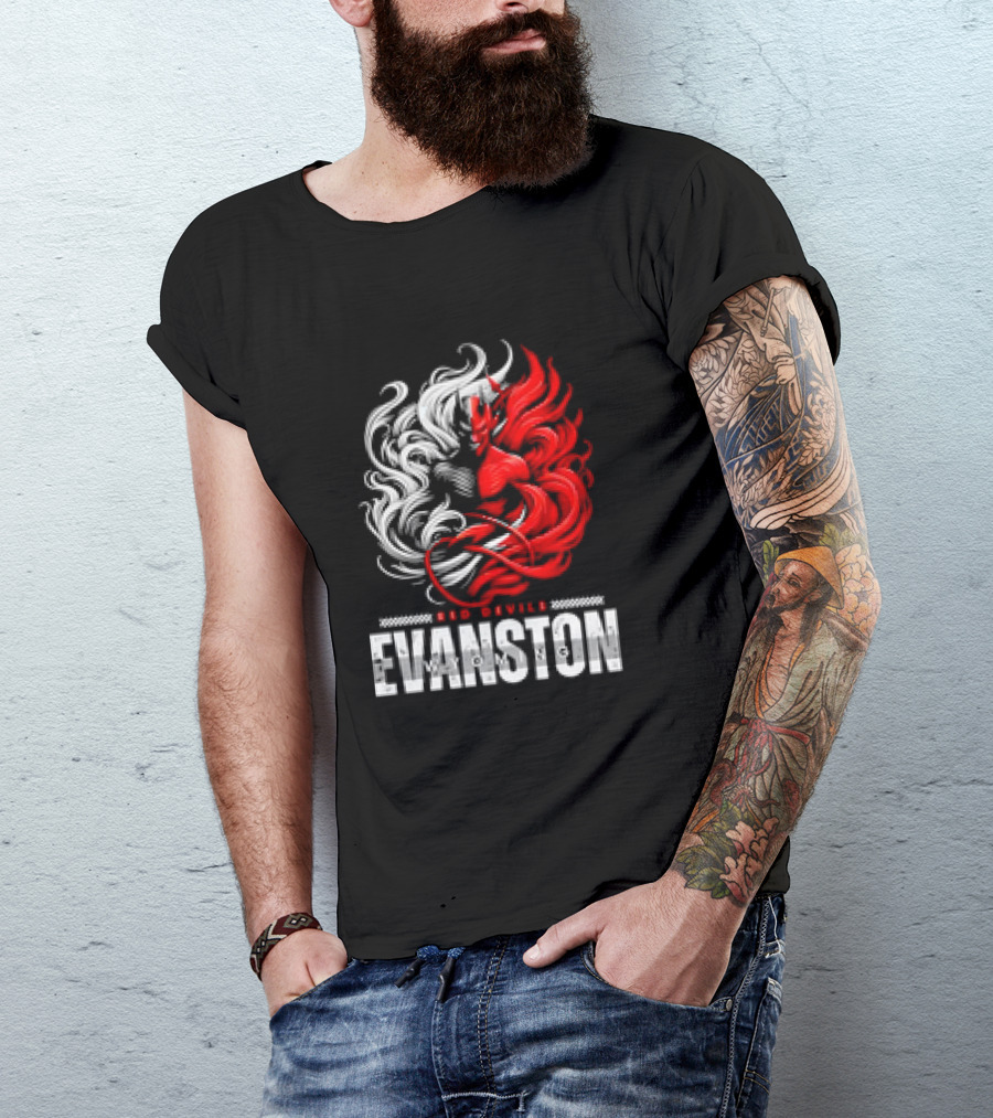Evanston Red Devils Wyoming Fiery Mascot T-Shirt