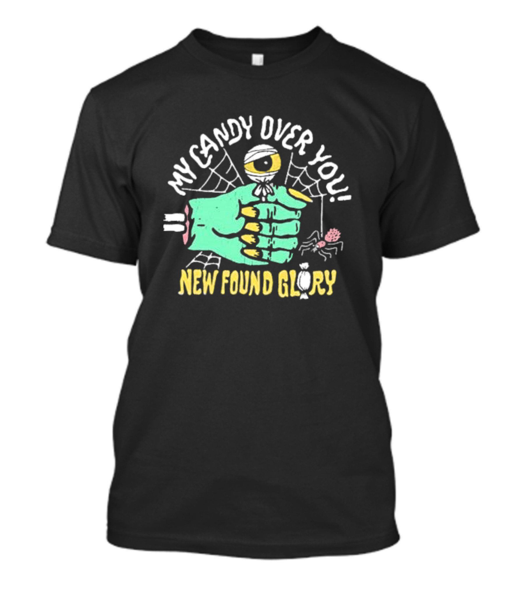 New Found Glory My Candy Over You Spider Web Eyeball Monster Hand T-Shirt