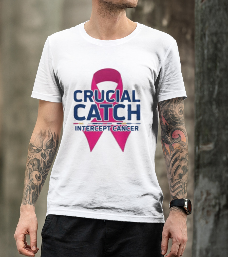 Crucial Catch Intercept Cancer Pink T-Shirt