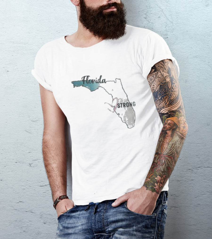 Hurricane Milton Florida Strong Map T-Shirt