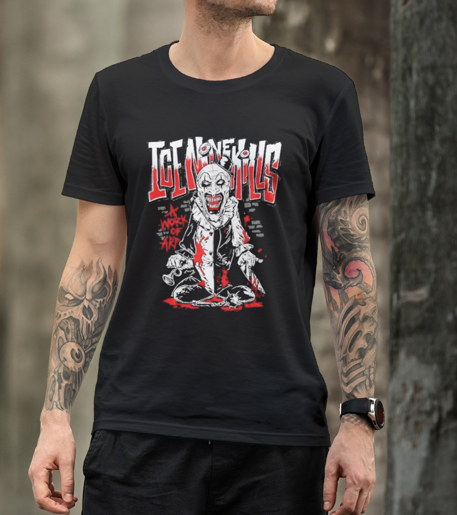 Ice Nine Kills A Work Of Art Cartoon Creepy Clown T-Shirt