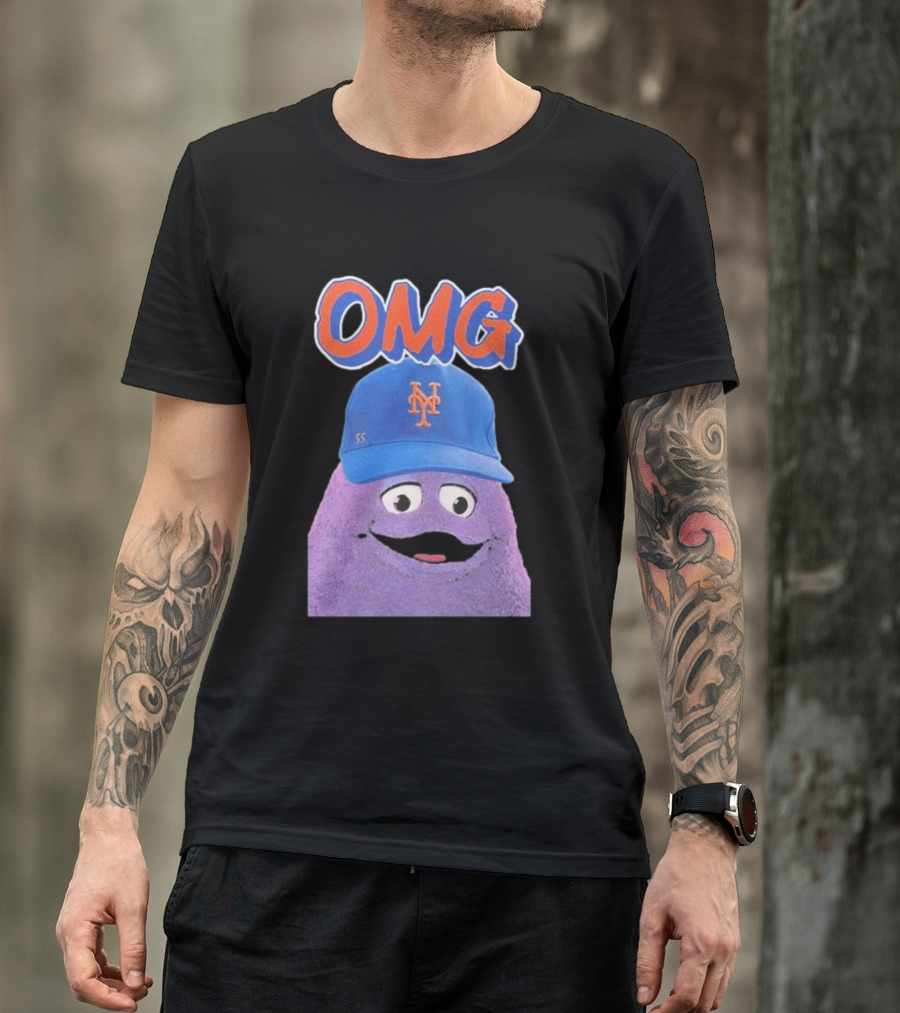 OMG Grimace Mets Cap 55 T-Shirt