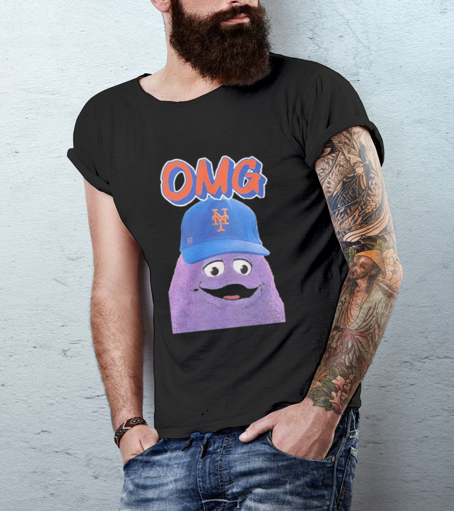 OMG Grimace Mets Cap 55 T-Shirt